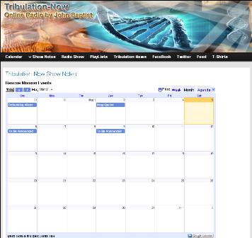 Tribulation-Now Radio Show Information Page